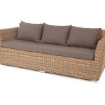 "Капучино" диван из искусственного ротанга трехместный