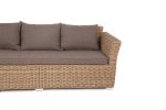 "Капучино" диван из искусственного ротанга трехместный, цвет соломенный — изображение 4