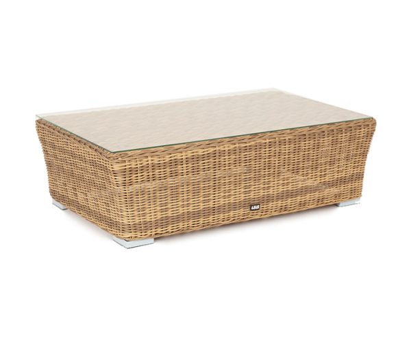 "Капучино" журнальный столик из искусственного ротанга, цвет соломенный — изображение 3