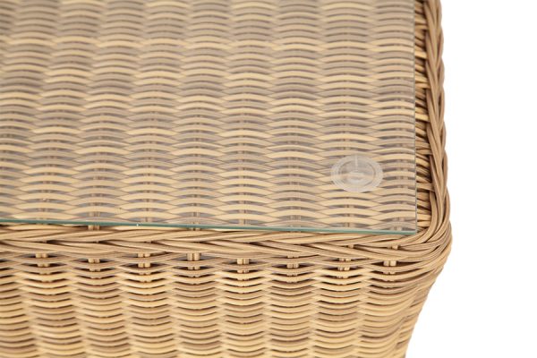 "Капучино" журнальный столик из искусственного ротанга, цвет соломенный — изображение 4