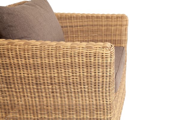"Капучино" кресло из искусственного ротанга, цвет соломенный — изображение 4