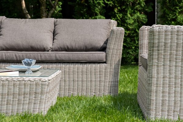 "Капучино" лаунж-зона из искусственного ротанга, цвет бежевый — изображение 5