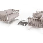 "Касабланка" лаунж-зона плетеная из роупа 4-местная