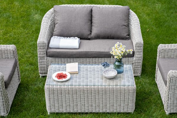 "Кон Панна" столик журнальный из искусственного ротанга, цвет бежевый — изображение 5