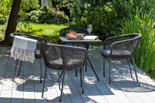 "Конте" интерьерный стол из HPL 63x63см, цвет "серый гранит" — изображение 4