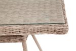 "Латте" плетеный стол из искусственного ротанга 160х90см, цвет бежевый — изображение 5