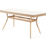 "Латте" плетеный стол из искусственного ротанга 160х90см