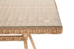 "Латте" плетеный стол из искусственного ротанга 160х90см, цвет соломенный — изображение 3