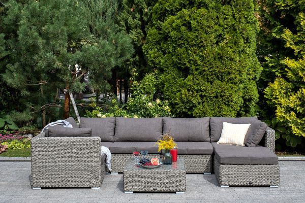 "Лунго" журнальный столик плетеный (гиацинт), цвет серый — изображение 5