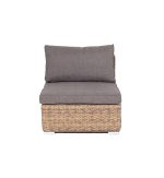 "Лунго" модуль диванный прямой с подушками, цвет соломенный (гиацинт) — изображение 3