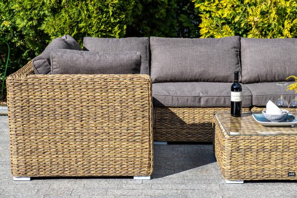 "Лунго" модуль диванный угловой с подушками, цвет соломенный (гиацинт) — изображение 5