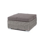 "Лунго" плетеная оттоманка с подушкой (гиацинт)