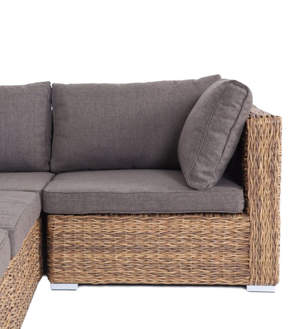 "Лунго" трансформирующийся диван из искусственного ротанга (гиацинт), цвет соломенный — изображение 4