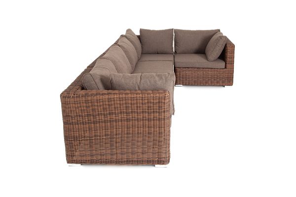"Лунго" трансформирующийся диван из искусственного ротанга, цвет коричневый — изображение 4