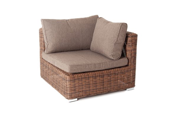 "Лунго" трансформирующийся диван из искусственного ротанга, цвет коричневый — изображение 5