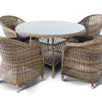 "Равенна" обеденная группа плетеная