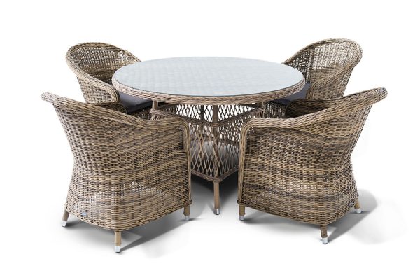 "Равенна" обеденная группа плетеная