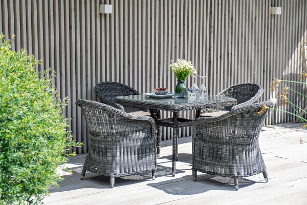 "Равенна" плетеное кресло из искусственного ротанга, цвет графит — изображение 3