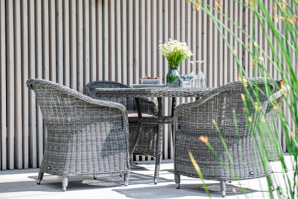 "Равенна" плетеное кресло из искусственного ротанга, цвет графит — изображение 4