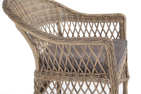 "Сицилия" плетеный стул из искусственного ротанга, цвет соломенный — изображение 3