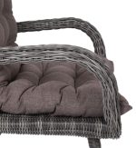 "Толедо" кресло плетеное с подушками, цвет графит — изображение 3