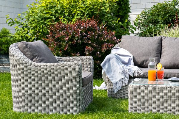 "Фабриция" кресло из искусственного ротанга, цвет серый — изображение 5