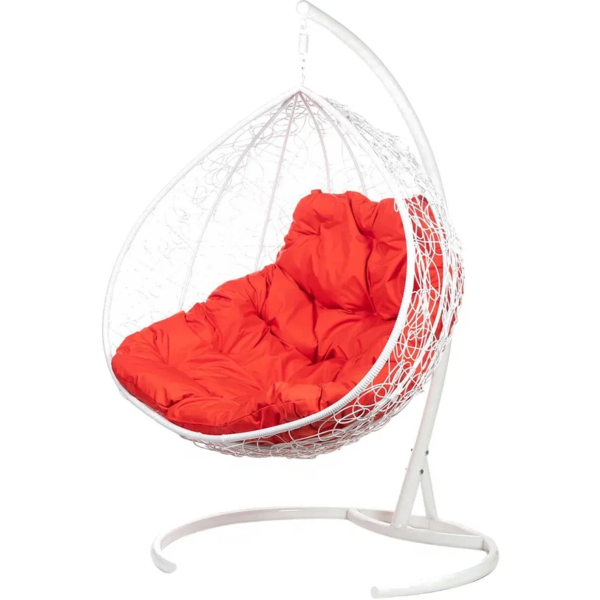 Двойное подвесное кресло FP 0270 красная подушка