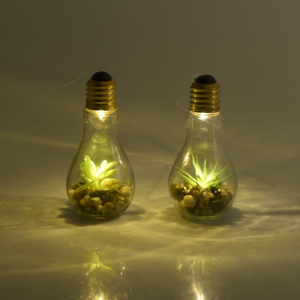 Фонарь с led - искусственный цветок в лампочке Фонарь с led - искусственный цветок в лампочке