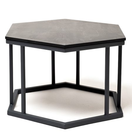 "Женева" интерьерный стол из HPL шестиугольный