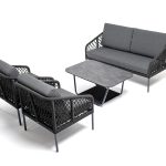 "Канны" лаунж-зона 4-местная из роупа узелкового плетения