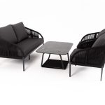 "Канны" лаунж-зона 4-местная плетеная из роупа (веревки)