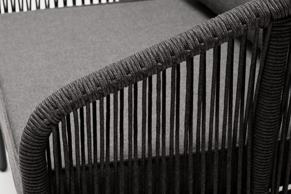 "Канны" модульная угловая лаунж-зона из роупа (веревки), цвет темно-серый — изображение 4