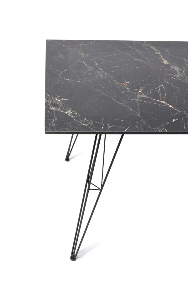"Руссо" обеденный стол из HPL 150х80см, цвет "черный мрамор" — изображение 3