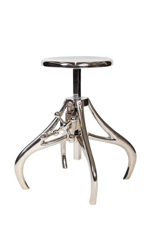 Кофейный столик/стул "Лофт" Серебро 0.63x0.29x0.29м