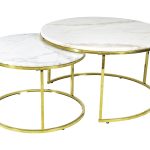 Кофейный столик Goldy Marble (набор из 2-х штук) 0.4x0.8x0.8м