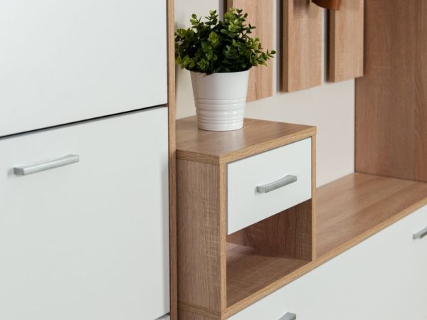 Прихожая «Интер» со шкафом, Дуб сонома/белый — изображение 3