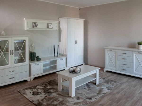 Комод «Лорена» 2д4ящ, Бетон Паин белый — изображение 5