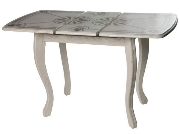 Alba-mini_-Inkrustatsiya_2-Patina-25_-MDF_2 Стол М58 «Альба» мини стекло ДП1-02-06, Инкрустация-2, патина 25 — изображение 4