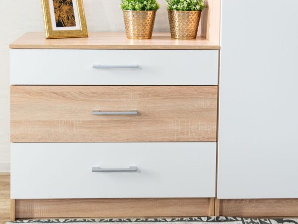 Спальня «Алена» 3 дв. шк, Дуб сонома/белый — изображение 3