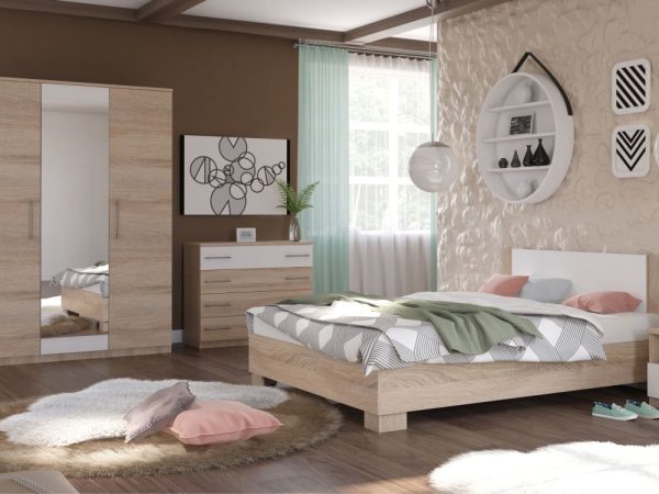 Дуб сонома/Белый