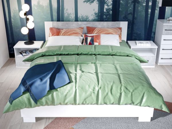 Спальня «Аврора», Белый/Ателье светлый — изображение 4