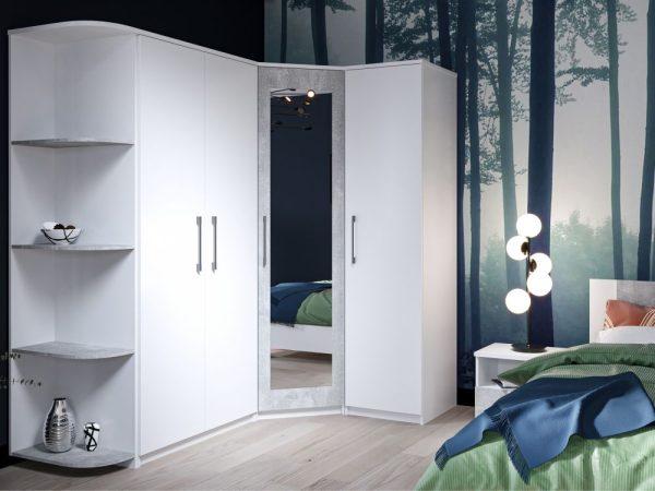 Спальня «Аврора», Белый/Ателье светлый — изображение 5