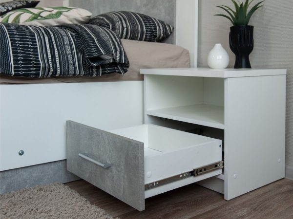 Спальня «Аврора» 3дв шк, Белый/Ателье светлый — изображение 4