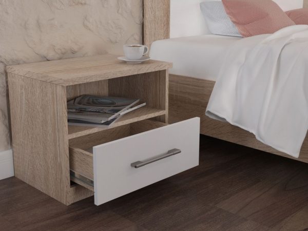 Тумба Аврора (комплект 2шт.), Дуб сонома/Белый — изображение 5