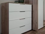 Комод «Джулия» 4ящ, Крафт серый/белый глянец — изображение 4