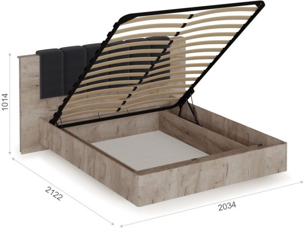 Кровать «Джулия» МИ 160*200 (подъемник), Крафт серый — изображение 3