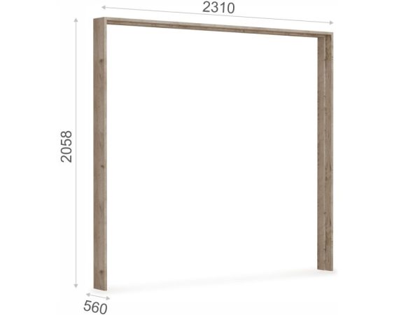 Портал шкафа «Джулия» 5дв, Крафт серый — изображение 3