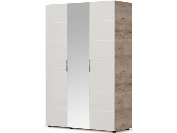 Крафт серый/Белый глянец