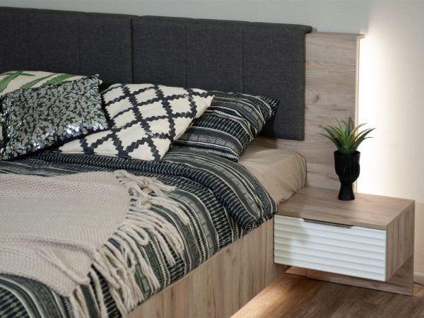 Тумба «Джулия» 1ящ (2шт.), Крафт серый/белый глянец — изображение 5