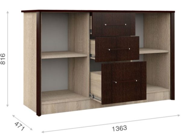 Комод «Эшли» 136, Венге/сонома — изображение 3